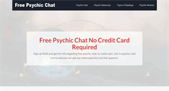 Desktop Screenshot of freepsychicchatnocreditcard.com