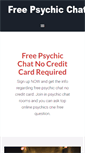 Mobile Screenshot of freepsychicchatnocreditcard.com