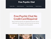 Tablet Screenshot of freepsychicchatnocreditcard.com